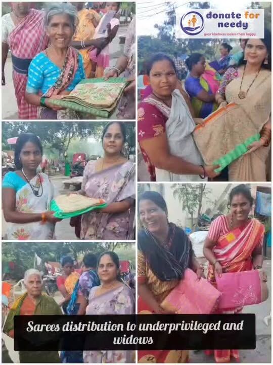 As part of its continued commitment to women’s welfare, Sharanya Foundation organized a special distribution program where around 150 new sarees were given to underprivileged women and widows. The initiative aimed to bring smiles and dignity to women from economically weaker sections of society.

This generous act was made possible through the kind support of Ms. Divya Garu, whose contribution helped the foundation successfully conduct the event. 

our initiatives reflect our mission to empower and uplift women in need. 

#charity #donation #support 

𝗦𝗵𝗮𝗿𝗮𝗻𝘆𝗮 𝗗𝗲𝘃𝗲𝗹𝗼𝗽𝗺𝗲𝗻𝘁 𝗙𝗼𝘂𝗻𝗱𝗮𝘁𝗶𝗼𝗻
https://social.donateforneedy.org/donate