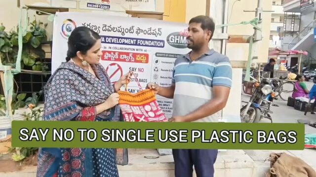Last week in collaboration with GHMC, our team conducted awareness programs in the Tuesday and Friday markets of Rajendranagar Circle, Hyderabad.

We interacted with vegetable vendors and shoppers, educating them about the harmful impact of single-use plastic bags on our environment.

As part of the initiative, we distributed around 100 cloth bags and encouraged people to adopt sustainable alternatives.

One plastic bag can take up to 1,000 years to decompose, while a single cloth bag can be reused hundreds or even thousands of times.

Every cloth bag used is one less plastic bag polluting our soil, water, and surroundings.

Small changes in daily habits can create a big impact when adopted by many.

Together, let's choose reusable cloth bags and build a cleaner, greener future.

#ProjectBhoomi #GHMC #SayNoToPlastic #ClothBagMovement #Sustainability #Rajendranagar #Hyderabad

#charity #donation #support 

𝗦𝗵𝗮𝗿𝗮𝗻𝘆𝗮 𝗗𝗲𝘃𝗲𝗹𝗼𝗽𝗺𝗲𝗻𝘁 𝗙𝗼𝘂𝗻𝗱𝗮𝘁𝗶𝗼𝗻
https://social.donateforneedy.org/donate